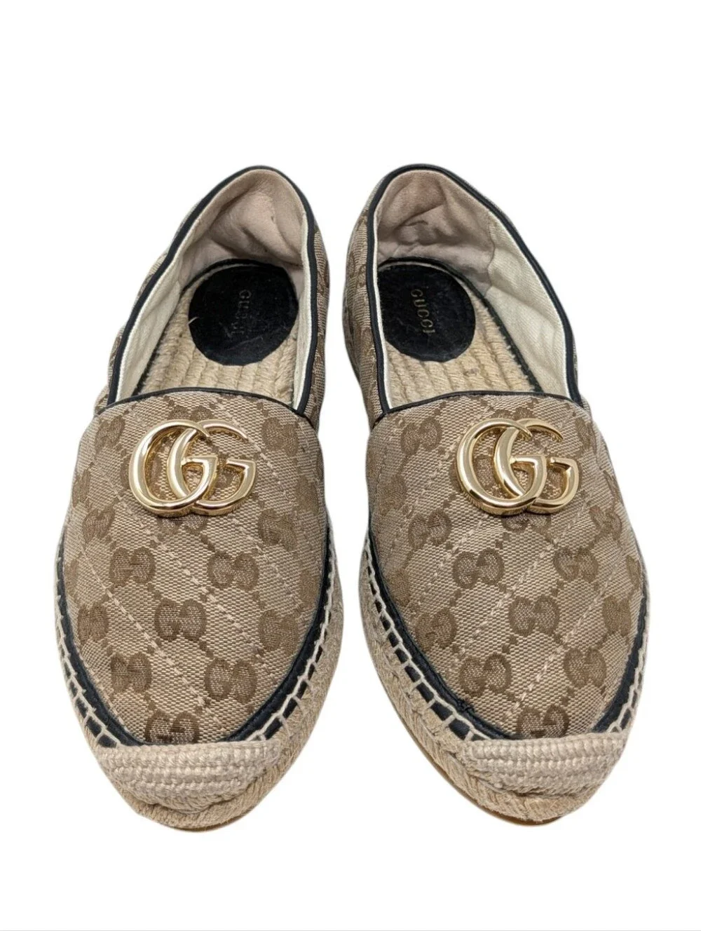 Gucci GG Marmont Monogram Matelasse Canvas Espadrille Size EU 38.5